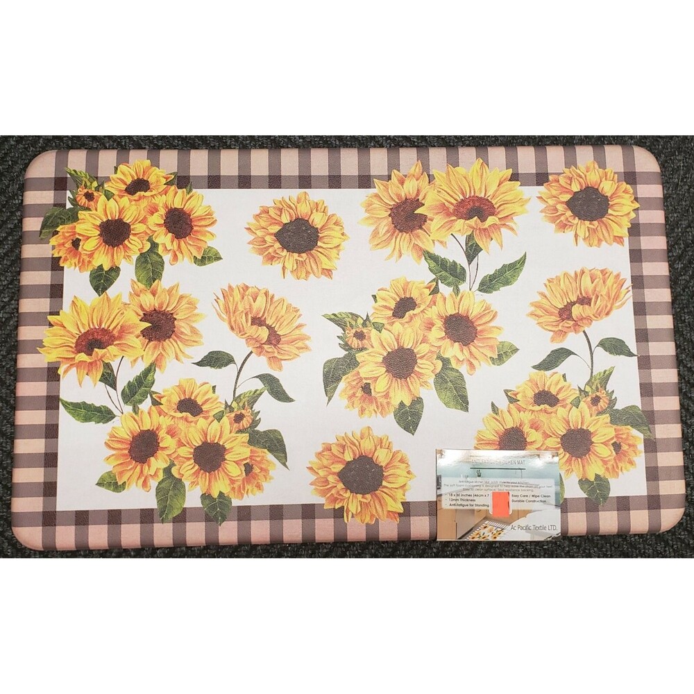 PVC ANTI-FATIGUE FLOOR MAT (18" x 30") SUNFLOWERS by ACP